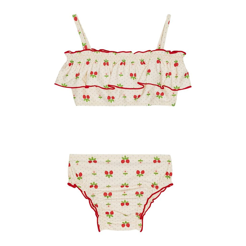 Maillot de Bain Fille 2 Pièces – Haut à Bretelles avec Volant & Culotte