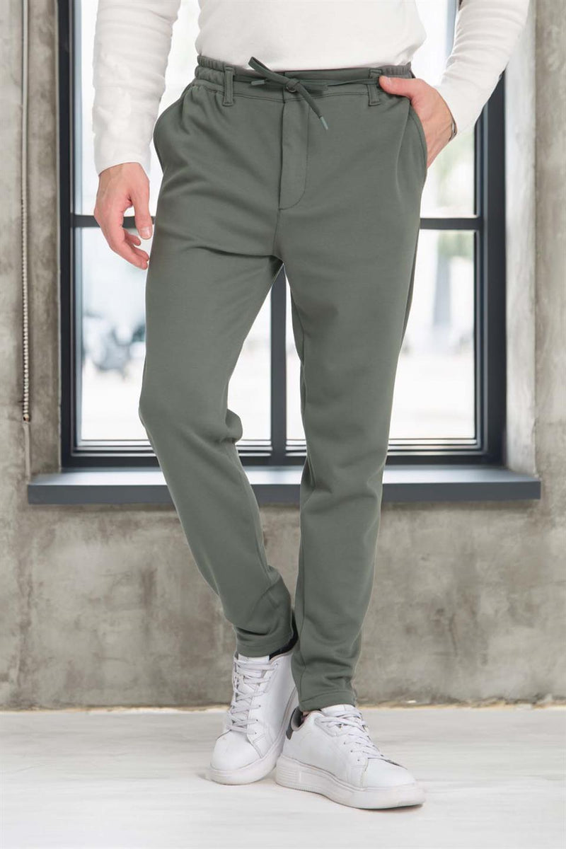 Pantalon Homme Akira en Maille Piqué Stretch