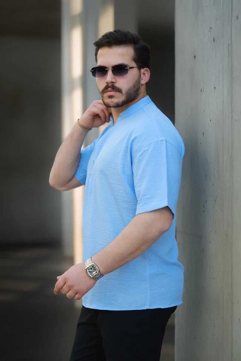 chemise oversize homme bambou manches courtes