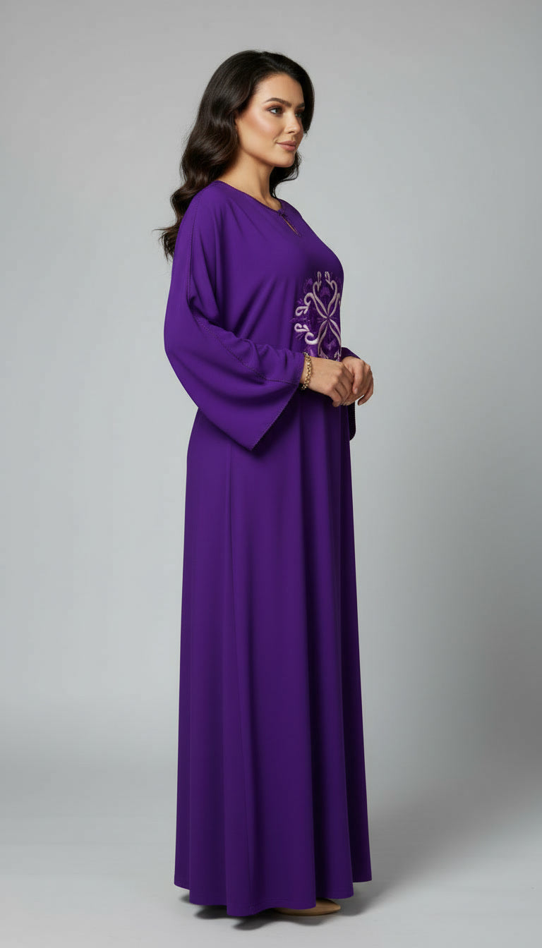 Caftan brodé signature en khayt – Élégance qui marque