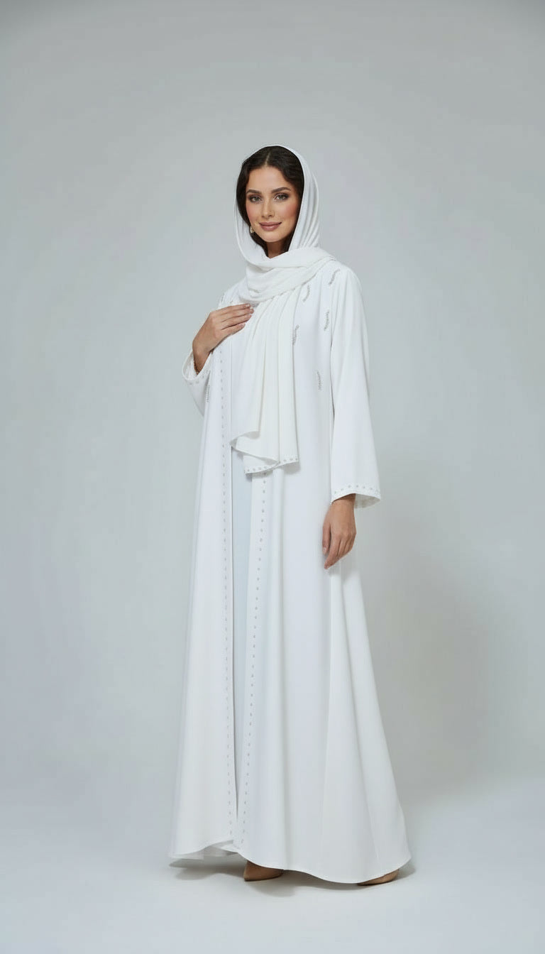 Abaya perlée signature – Élégance qui illumine