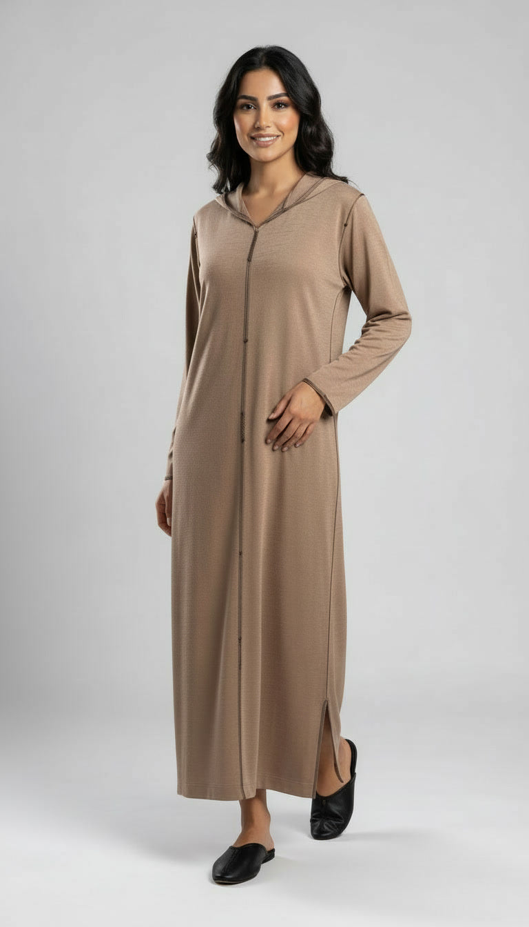 Djellaba Mlifa Amira – Élégance naturelle