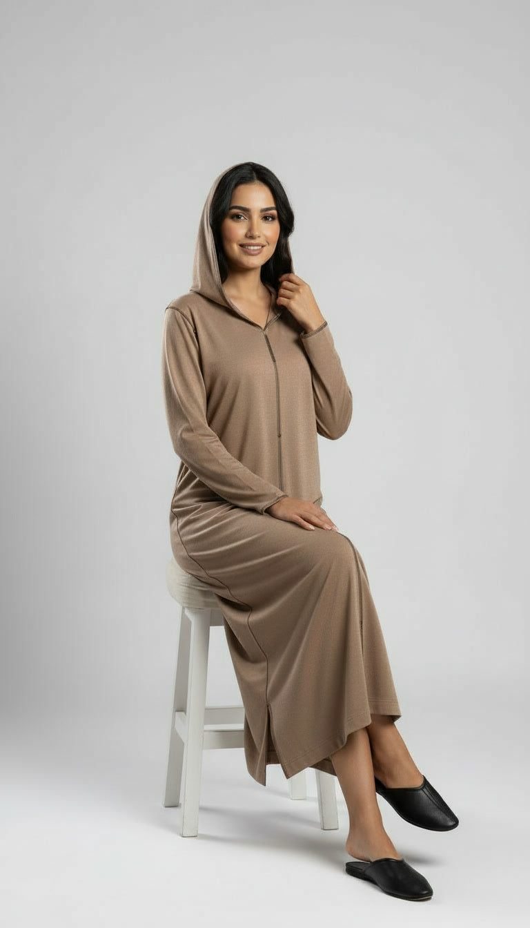Djellaba Mlifa Amira – Élégance naturelle