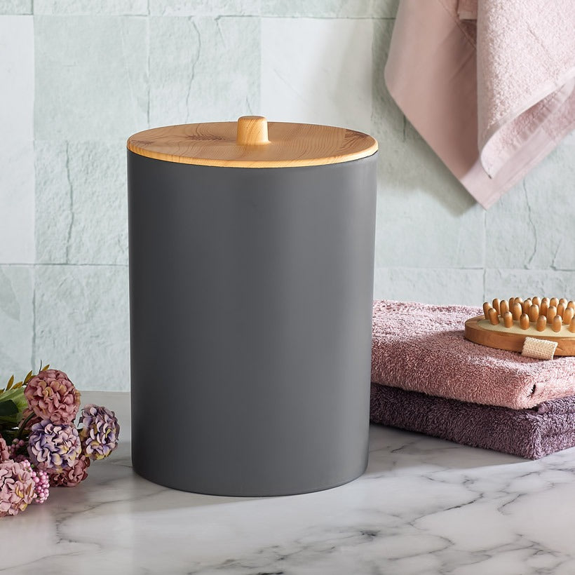 Poubelle de Salle de Bain BARONESS Limpia Effet Bois