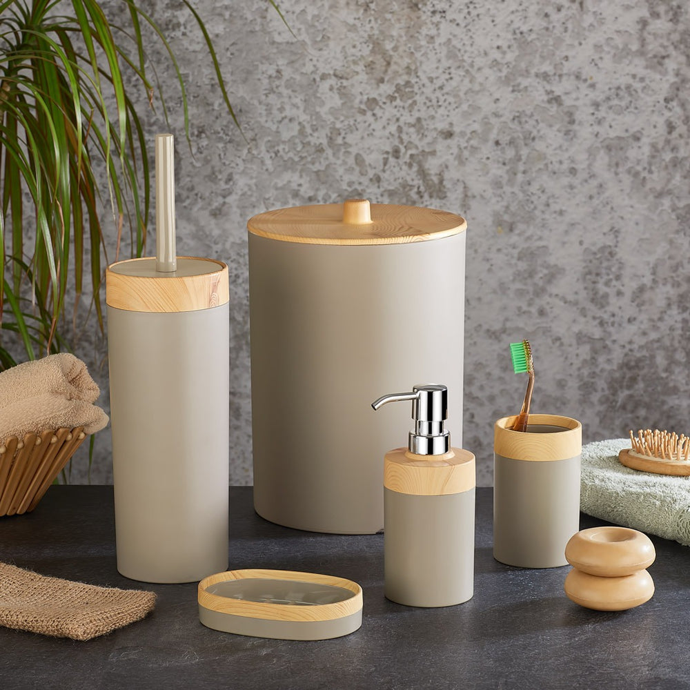Set de Salle de Bain 5 Pièces BARONESS Limpia Effet Bois