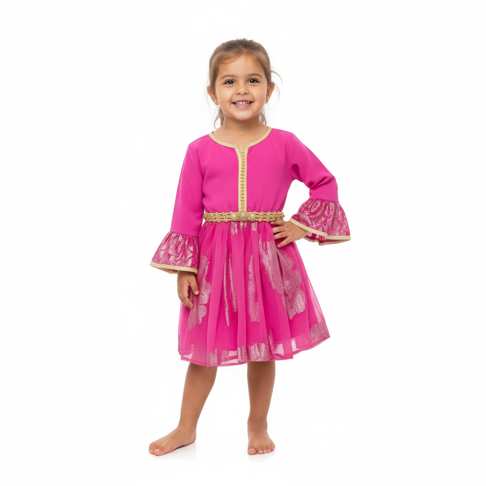 Caftan - Rose fuchsia pour fille