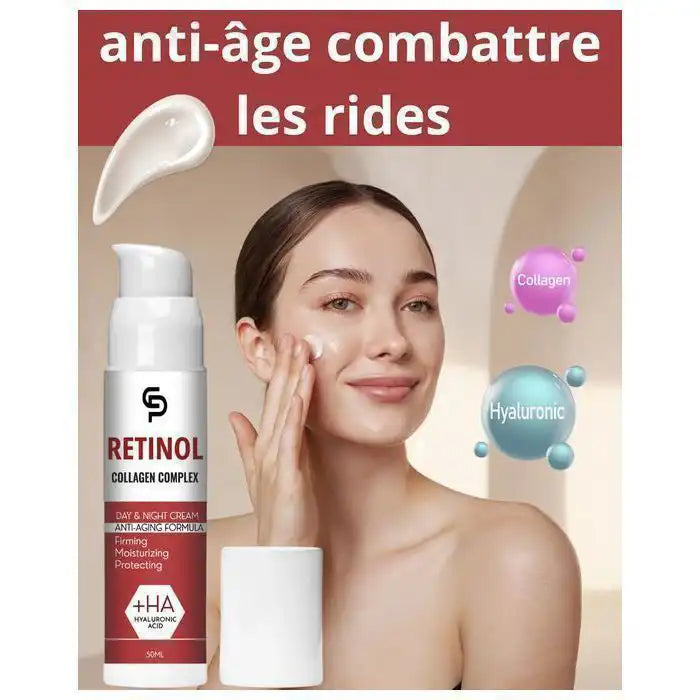 Crème au Rétinol - Anti-Âge - 50ML - Réduit les rides - Améliore le teint - Non comédogène