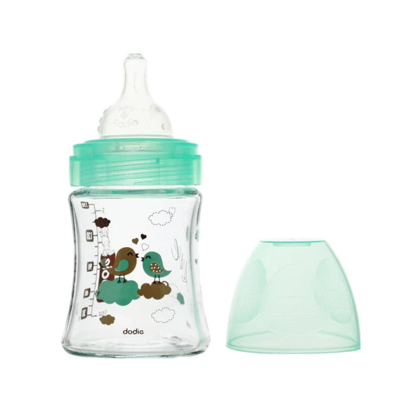 DODIE BIB INI+ VERRE 150ML VERT OISEAUX 0-6 M TET RONDE 3 VIT D1 2588/7047