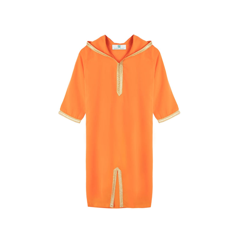 Jellaba Orange mango pour fille