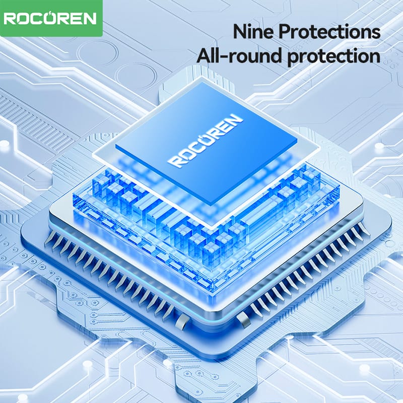 باور بانك Rocoren Haoyue Plus بسعة 10000 مللي أمبير وشحن سريع 22.5 واط