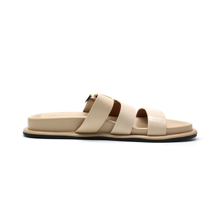 Mules Femme Souples à Brides Croisées et Boucle Ajustable