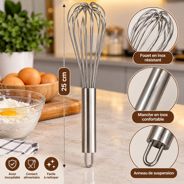 FOUET INOX 25CM BHALARIA