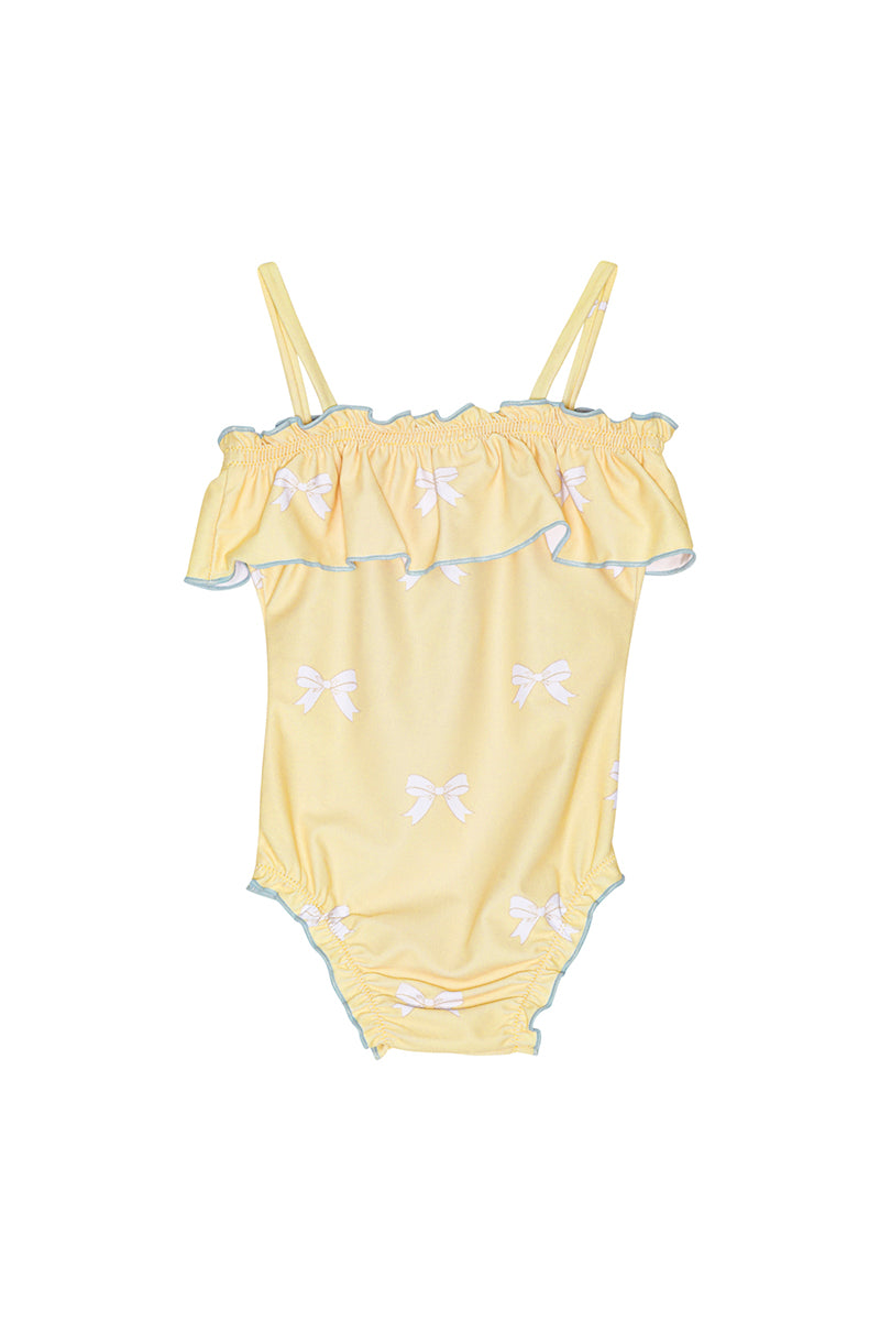 Maillot de Bain Fille 1 Pièce – Bretelles avec Volant