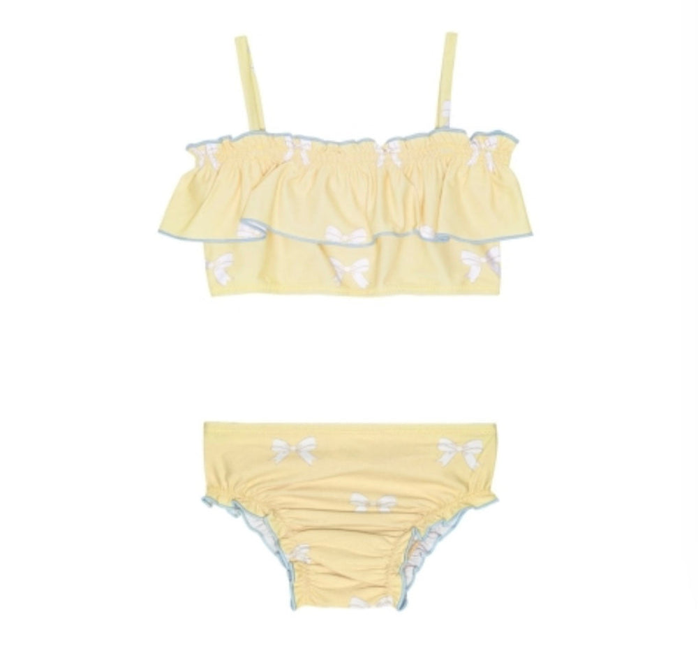 Maillot de Bain Fille 2 Pièces – Haut à Bretelles avec Volant & Culotte