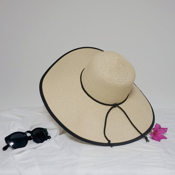 Chapeau paille femme large bord pliable été