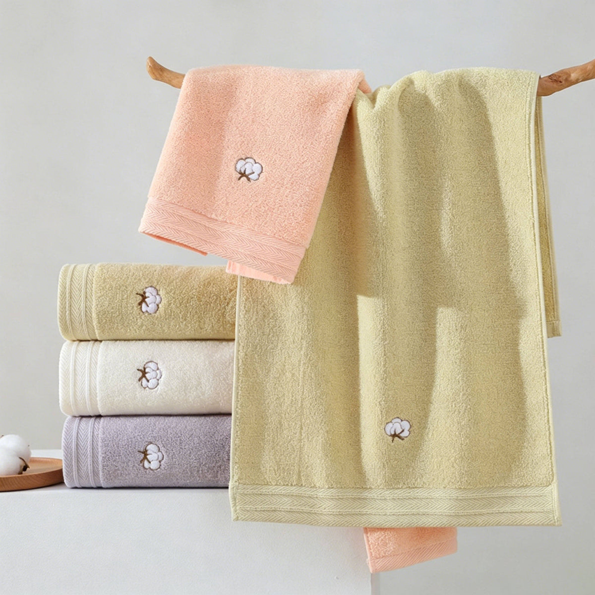 Serviette coton personnalisable douce plage et piscine