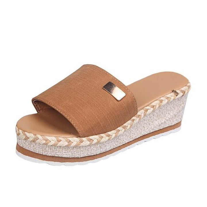 Sandales Compensées Femme à Talon Haut – Semelle Épaisse Confortable