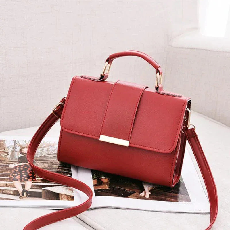 Sac à Main Femme en PU – Sac Bandoulière en Cuir Synthétique avec Fermeture à Rabat, Sac à Main Mode Tendance