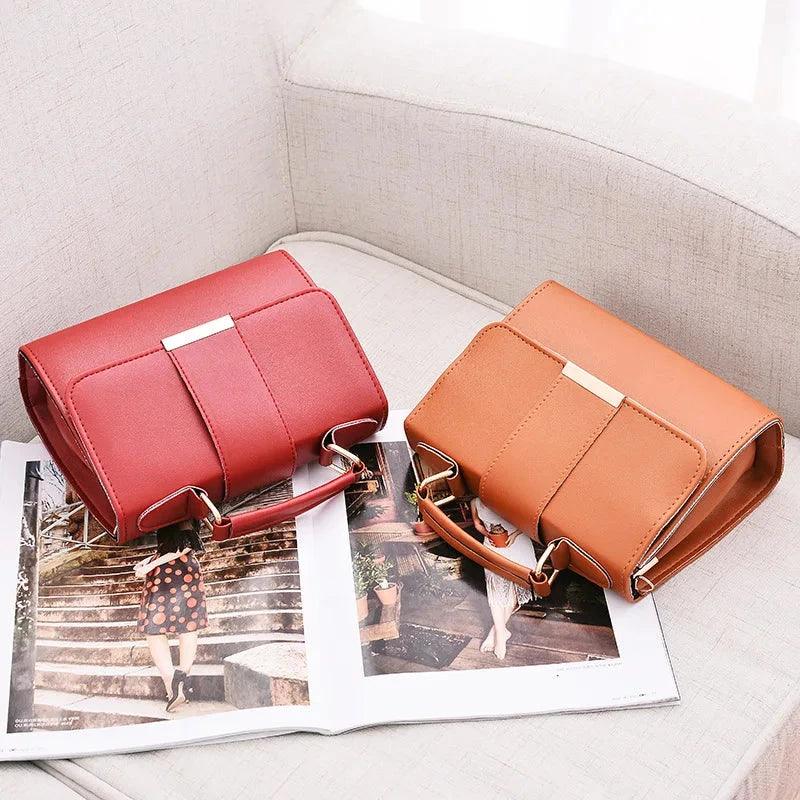 Sac à Main Femme en PU – Sac Bandoulière en Cuir Synthétique avec Fermeture à Rabat, Sac à Main Mode Tendance