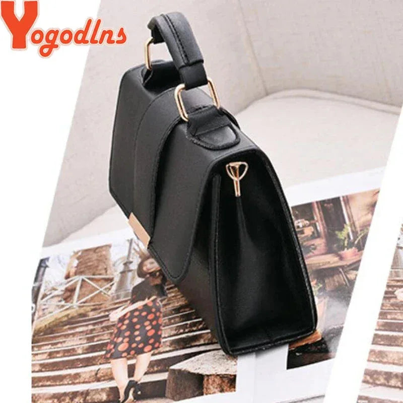 Sac à Main Femme en PU – Sac Bandoulière en Cuir Synthétique avec Fermeture à Rabat, Sac à Main Mode Tendance