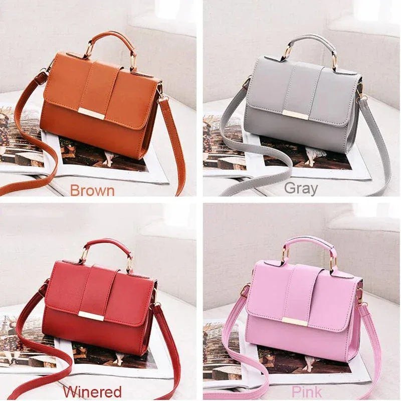 Sac à Main Femme en PU – Sac Bandoulière en Cuir Synthétique avec Fermeture à Rabat, Sac à Main Mode Tendance