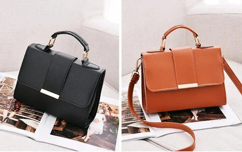 Sac à Main Femme en PU – Sac Bandoulière en Cuir Synthétique avec Fermeture à Rabat, Sac à Main Mode Tendance