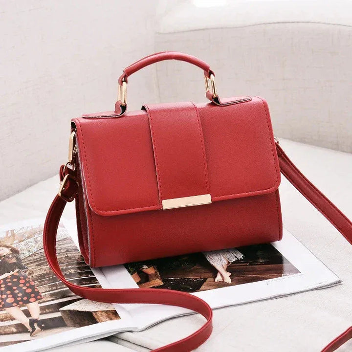 Sac à Main Femme en PU – Sac Bandoulière en Cuir Synthétique avec Fermeture à Rabat, Sac à Main Mode Tendance