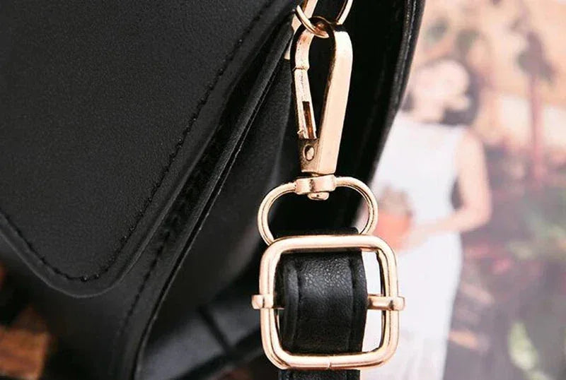 Sac à Main Femme en PU – Sac Bandoulière en Cuir Synthétique avec Fermeture à Rabat, Sac à Main Mode Tendance