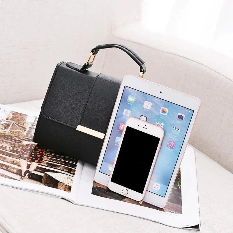 Sac à Main Femme en PU – Sac Bandoulière en Cuir Synthétique avec Fermeture à Rabat, Sac à Main Mode Tendance