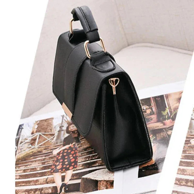 Sac à Main Femme en PU – Sac Bandoulière en Cuir Synthétique avec Fermeture à Rabat, Sac à Main Mode Tendance