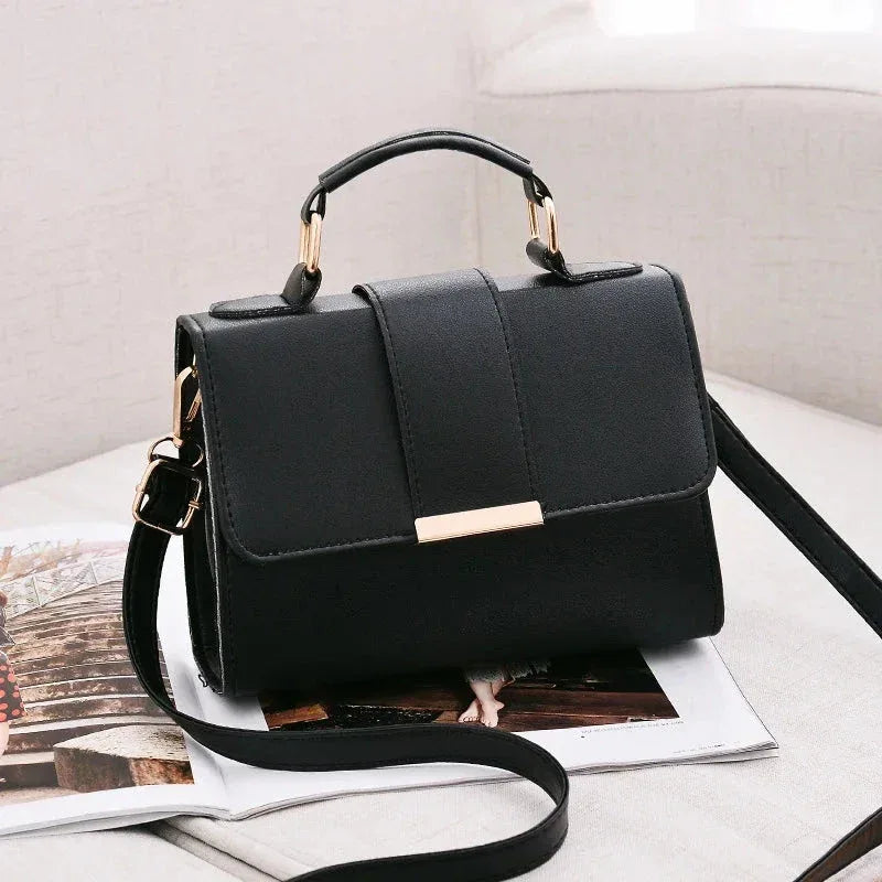 Sac à Main Femme en PU – Sac Bandoulière en Cuir Synthétique avec Fermeture à Rabat, Sac à Main Mode Tendance