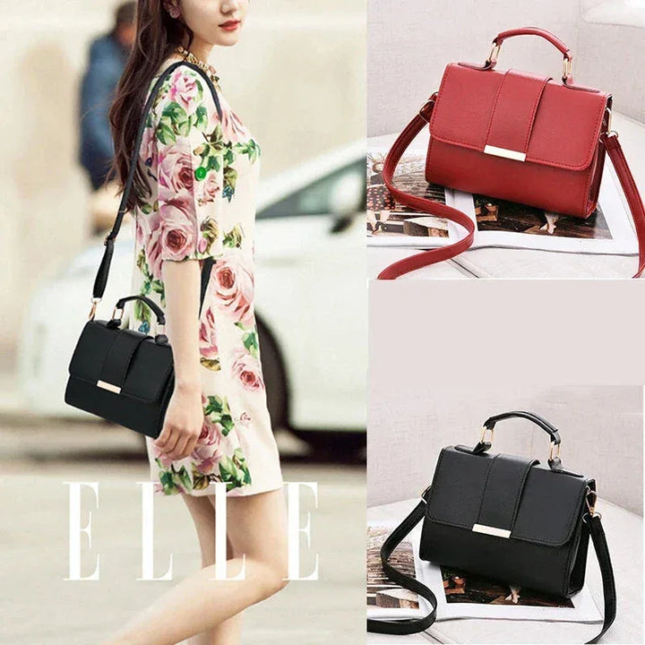 Sac à Main Femme en PU – Sac Bandoulière en Cuir Synthétique avec Fermeture à Rabat, Sac à Main Mode Tendance