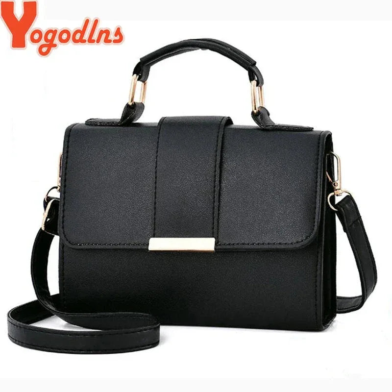 Sac à Main Femme en PU – Sac Bandoulière en Cuir Synthétique avec Fermeture à Rabat, Sac à Main Mode Tendance