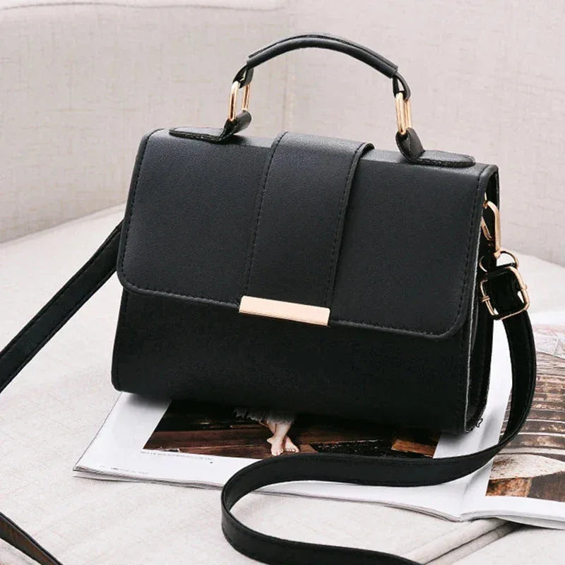 Sac à Main Femme en PU – Sac Bandoulière en Cuir Synthétique avec Fermeture à Rabat, Sac à Main Mode Tendance