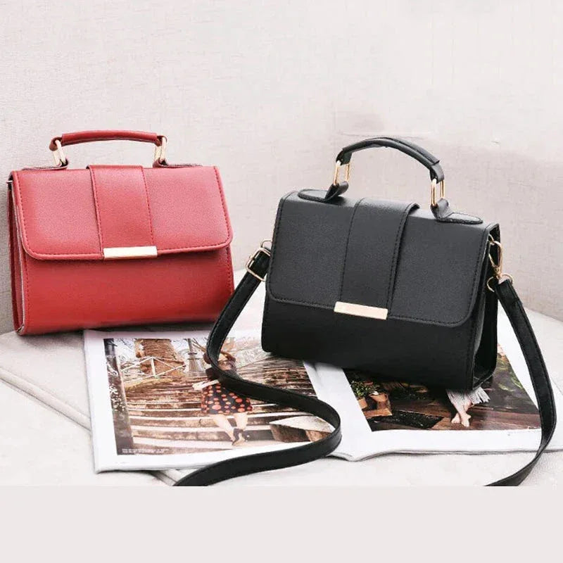 Sac à Main Femme en PU – Sac Bandoulière en Cuir Synthétique avec Fermeture à Rabat, Sac à Main Mode Tendance