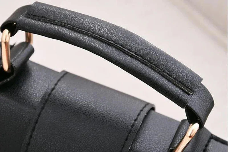 Sac à Main Femme en PU – Sac Bandoulière en Cuir Synthétique avec Fermeture à Rabat, Sac à Main Mode Tendance