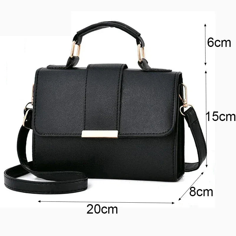 Sac à Main Femme en PU – Sac Bandoulière en Cuir Synthétique avec Fermeture à Rabat, Sac à Main Mode Tendance