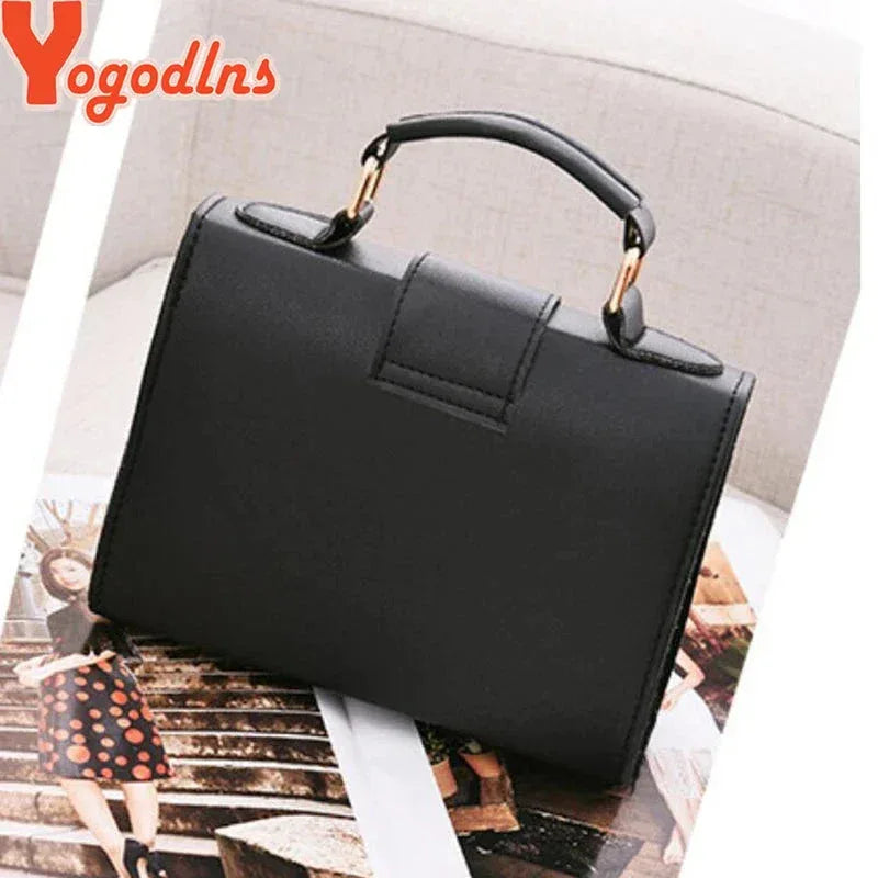 Sac à Main Femme en PU – Sac Bandoulière en Cuir Synthétique avec Fermeture à Rabat, Sac à Main Mode Tendance