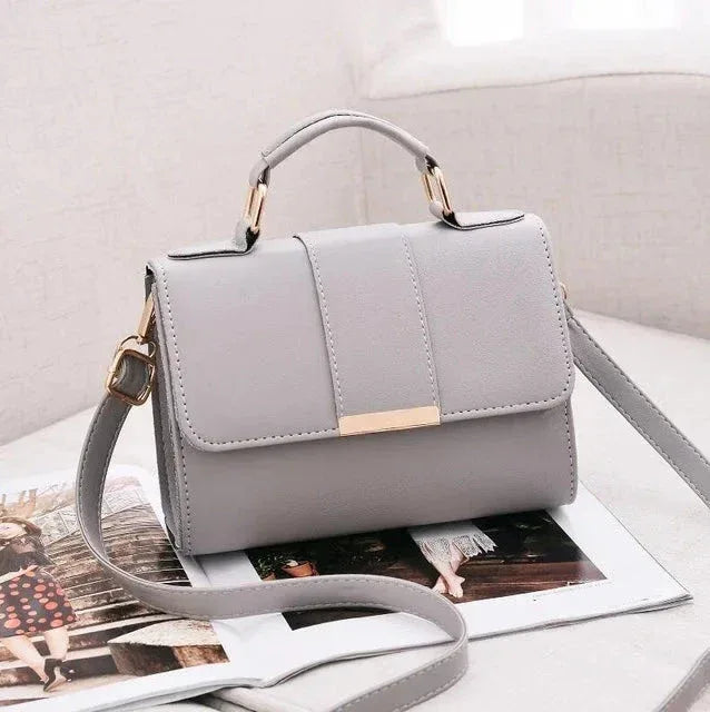 Sac à Main Femme en PU – Sac Bandoulière en Cuir Synthétique avec Fermeture à Rabat, Sac à Main Mode Tendance - Justyol