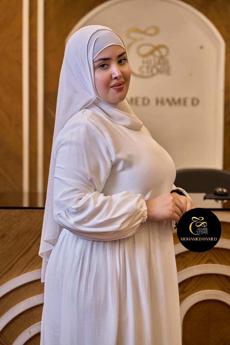 فستان أصيل طويل بقصة انسيابية أنيقة من قماش CY التركي