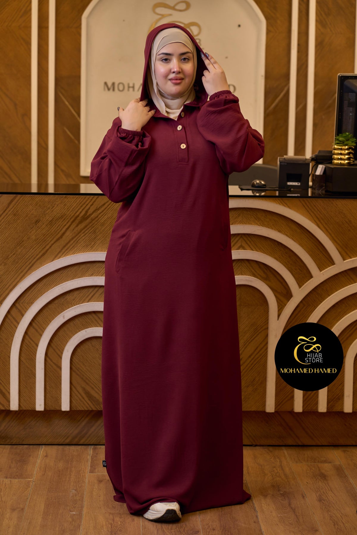 Poncho Safi Longue Femme à Capuche