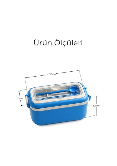 Lunch Box Compartimentée avec Cuillère et Fourchette – 3 Compartiments