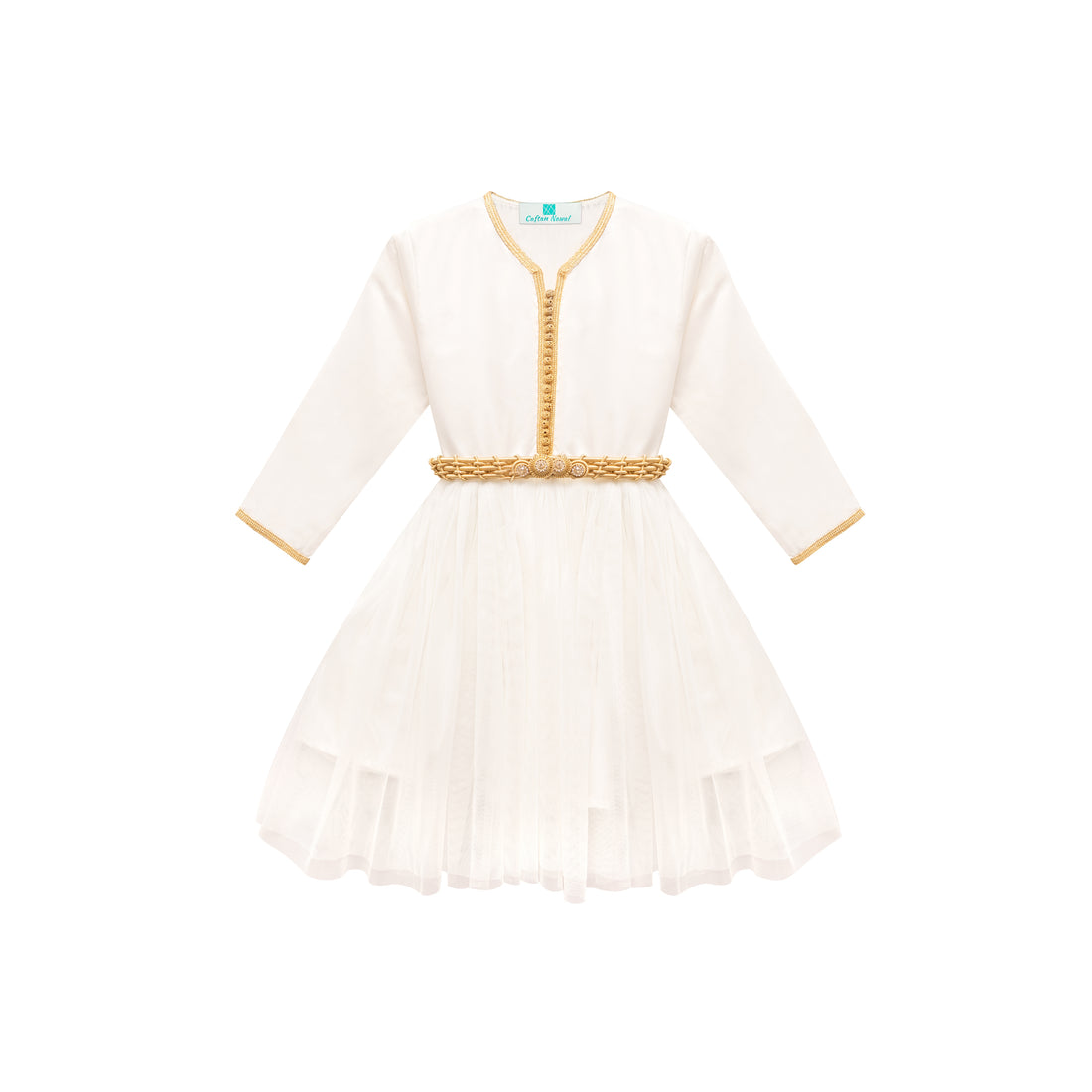 Caftan - Blanc crème pour fille