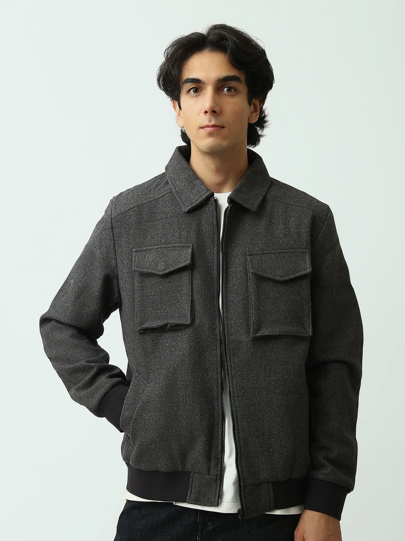 Veste Homme Zippée à Poches Plaquées – Style Casual Moderne - JAC25WGHBP28481TM1