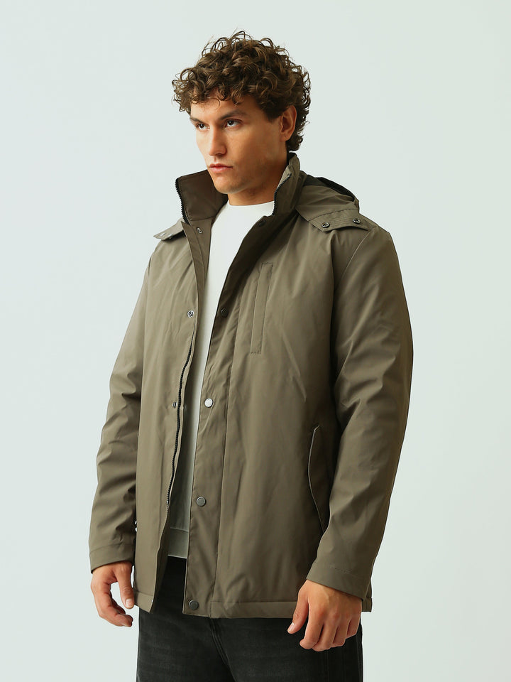 Parka Homme à Capuche avec Col Montant – Veste Mi-Longue Casual - JAC26WWBG28128TM1