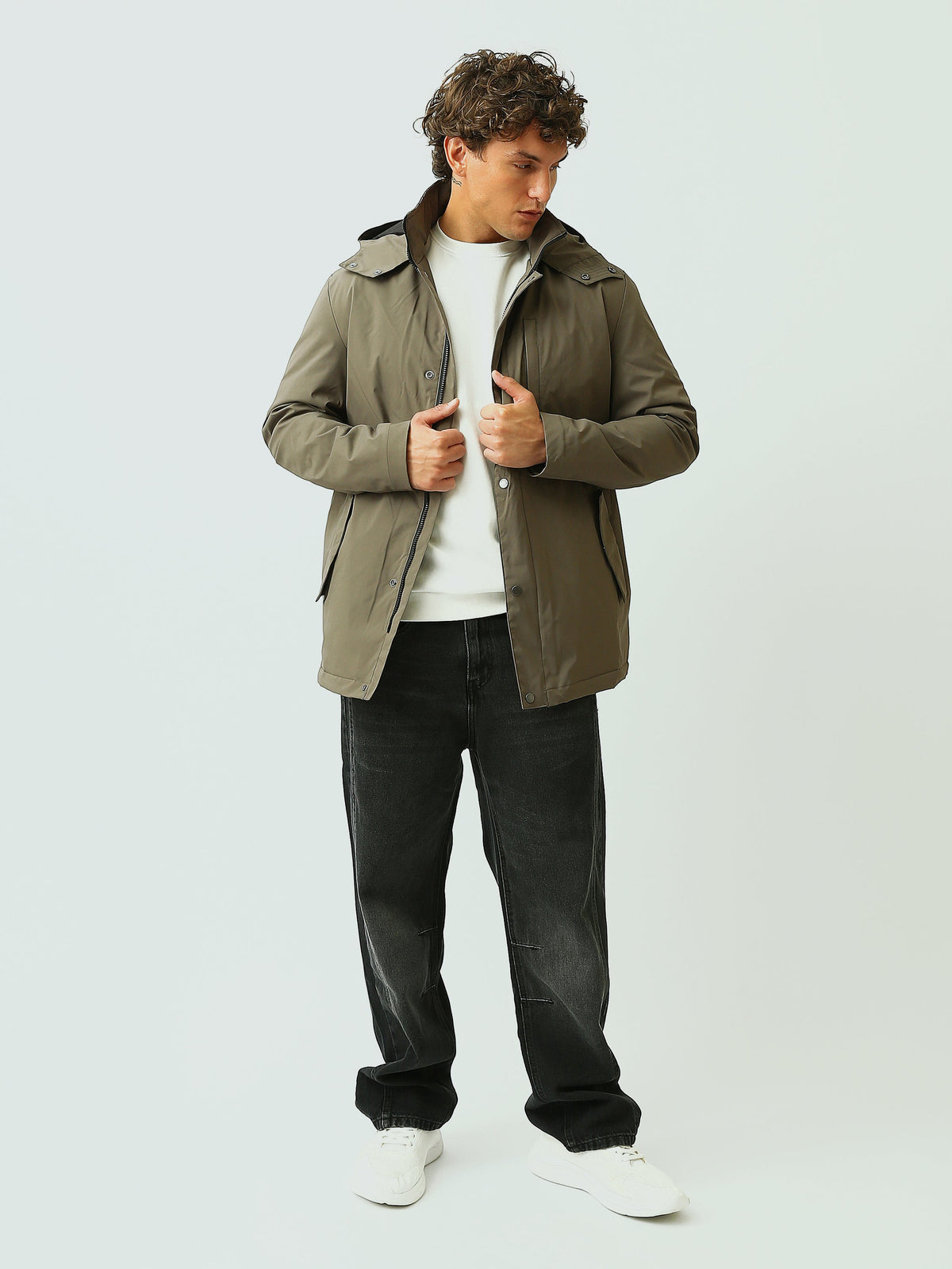 Parka Homme à Capuche avec Col Montant – Veste Mi-Longue Casual - JAC26WWBG28128TM1
