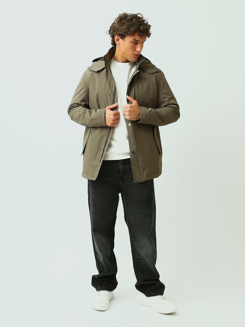 Parka Homme à Capuche avec Col Montant – Veste Mi-Longue Casual - JAC26WWBG28128TM1