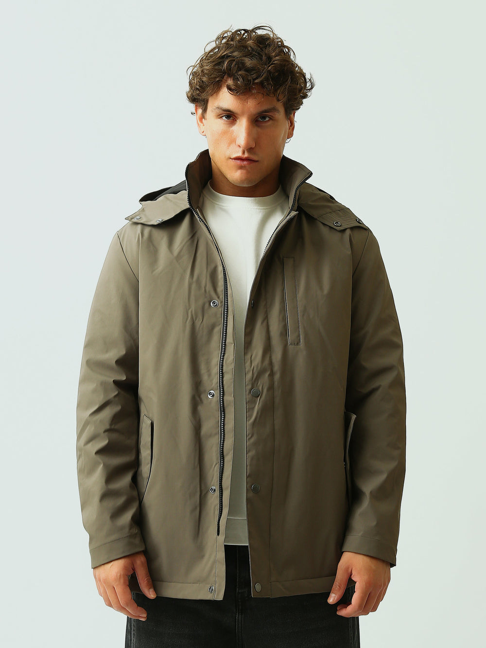 Parka Homme à Capuche avec Col Montant – Veste Mi-Longue Casual - JAC26WWBG28128TM1