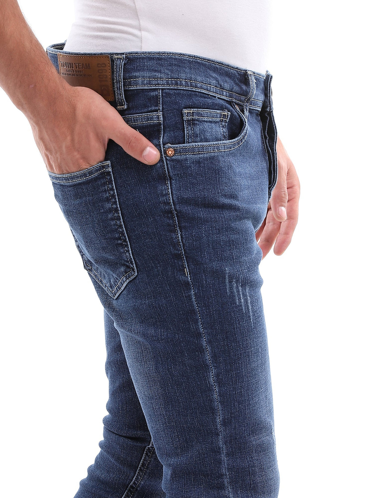Jean pour homme skinny au design moderne - JNS22GFDN22881TM1