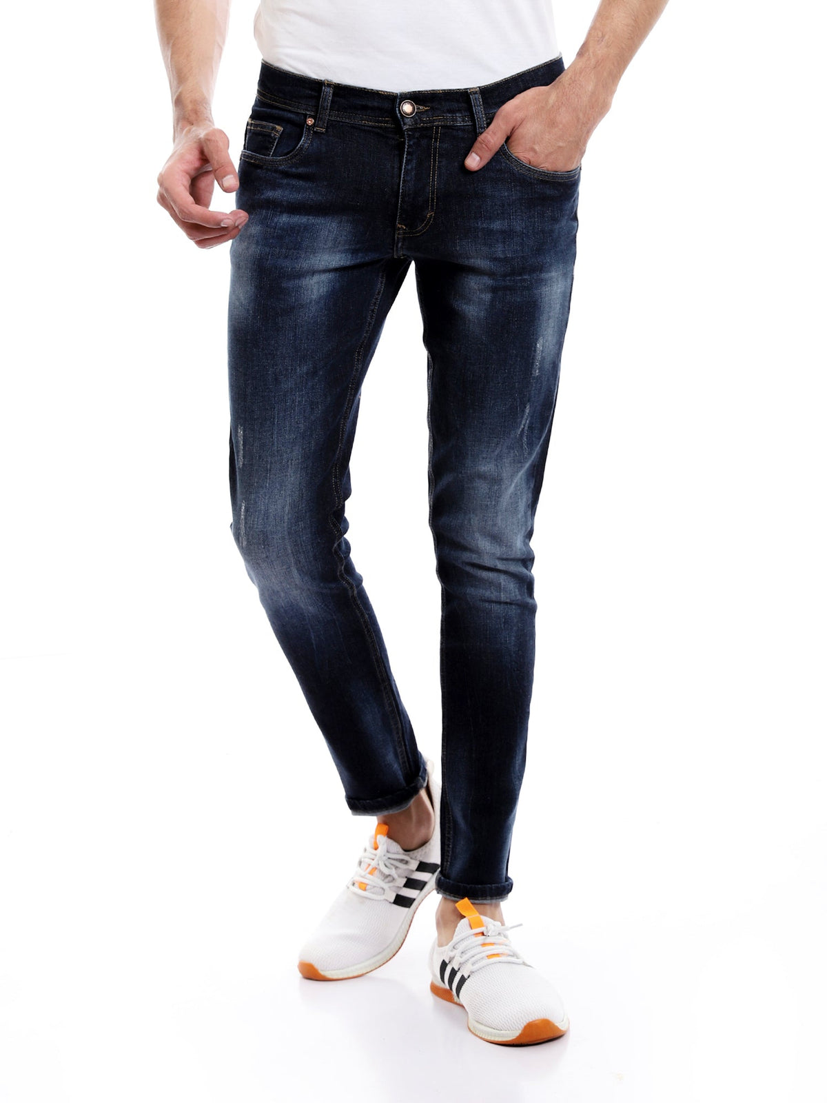 جينز Slim Fit رجالي بقصة محددة وجيوب عملية – كاجوال عصري - JNS22SFDN22710TM1